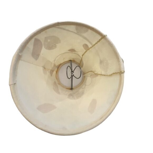 Vintage Mini Clip On Table Lamp Shades (2) Bow 4"‎ Tall Beige Coordinated Floral - Picture 7 of 12